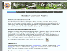 Tablet Screenshot of horsetownclearcreekpreserve.org